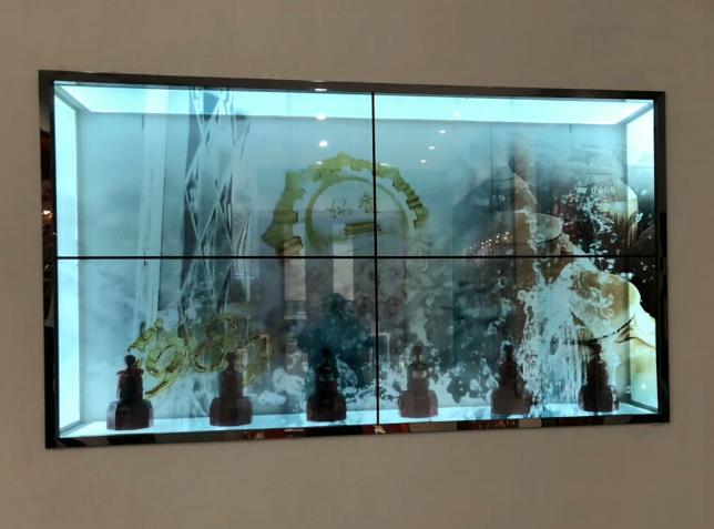 55寸5mm拼縫2X2透明液晶拼接屏