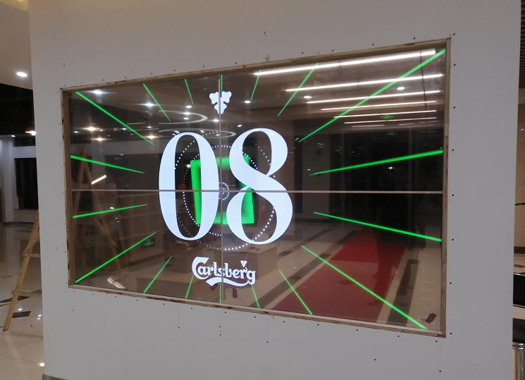 55寸透明oled屏2x2拼接顯示