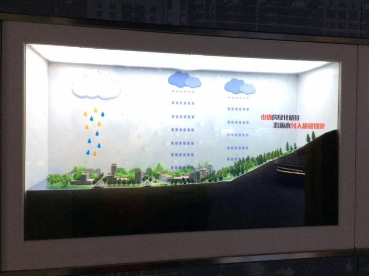 55寸透明液晶展示柜-橫屏